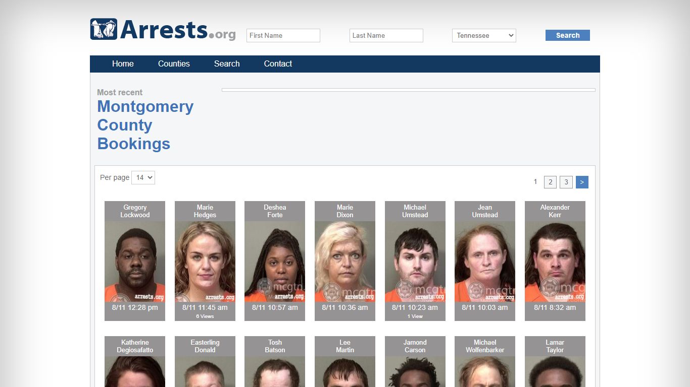 Montgomery County Arrests and Inmate Search