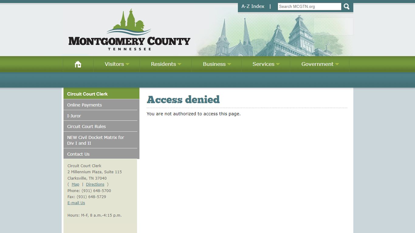 Online Court Records - Montgomery County, Tennessee